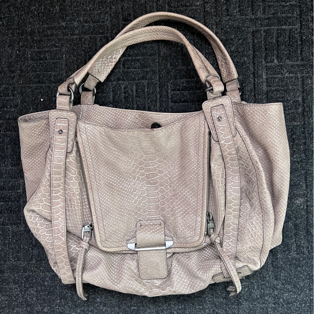 Kooba Lavender and Taupe Handbag